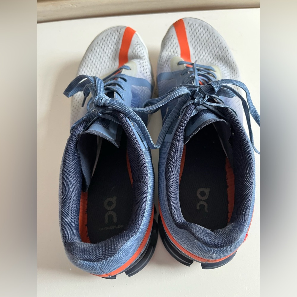 Men’s On Cloud Running Cloudflow Low-To Running Mesh Blue Orange Lake Flare 10.5 - Picture 7 of 8